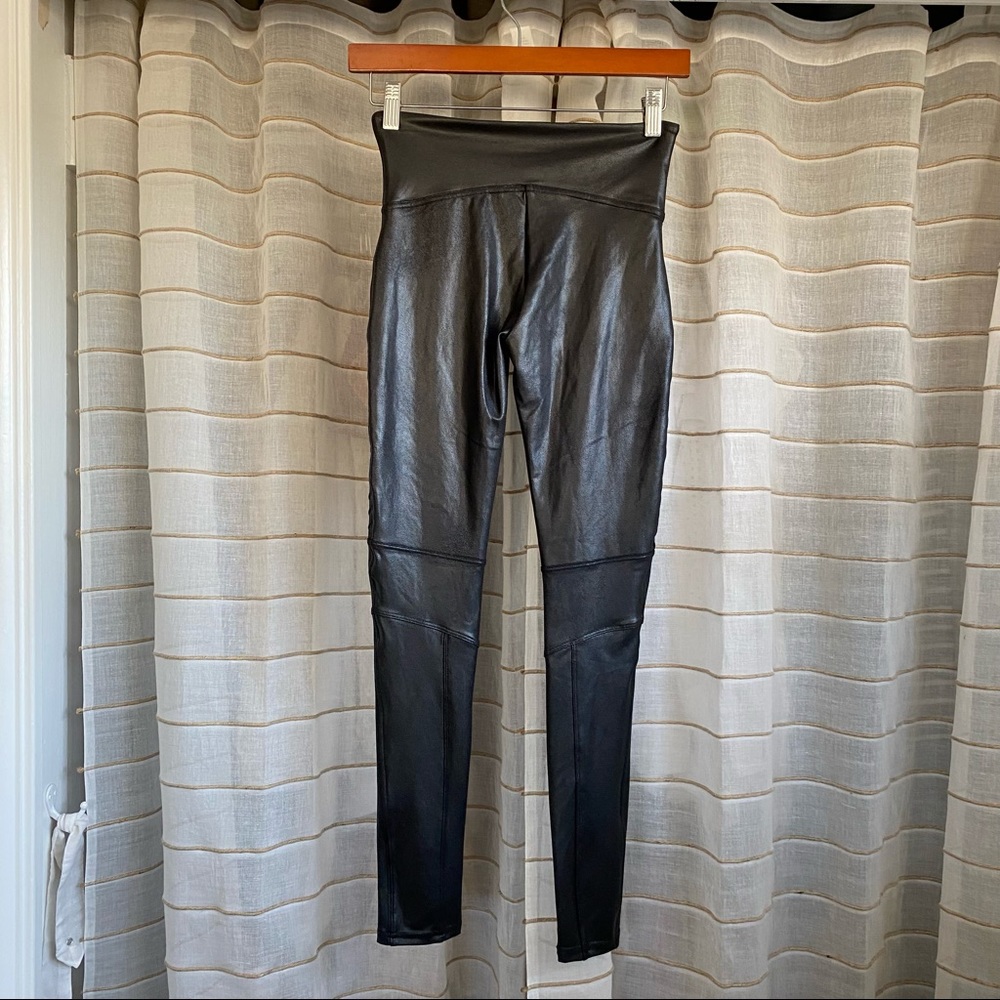 Spanx Faux Leather Moto Leggings